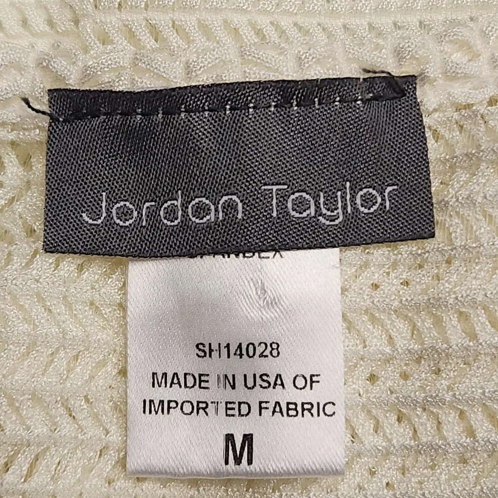 Jordan Taylor Swim Cover Up Mesh Tunic Bell Sleeve In Ivory Size M